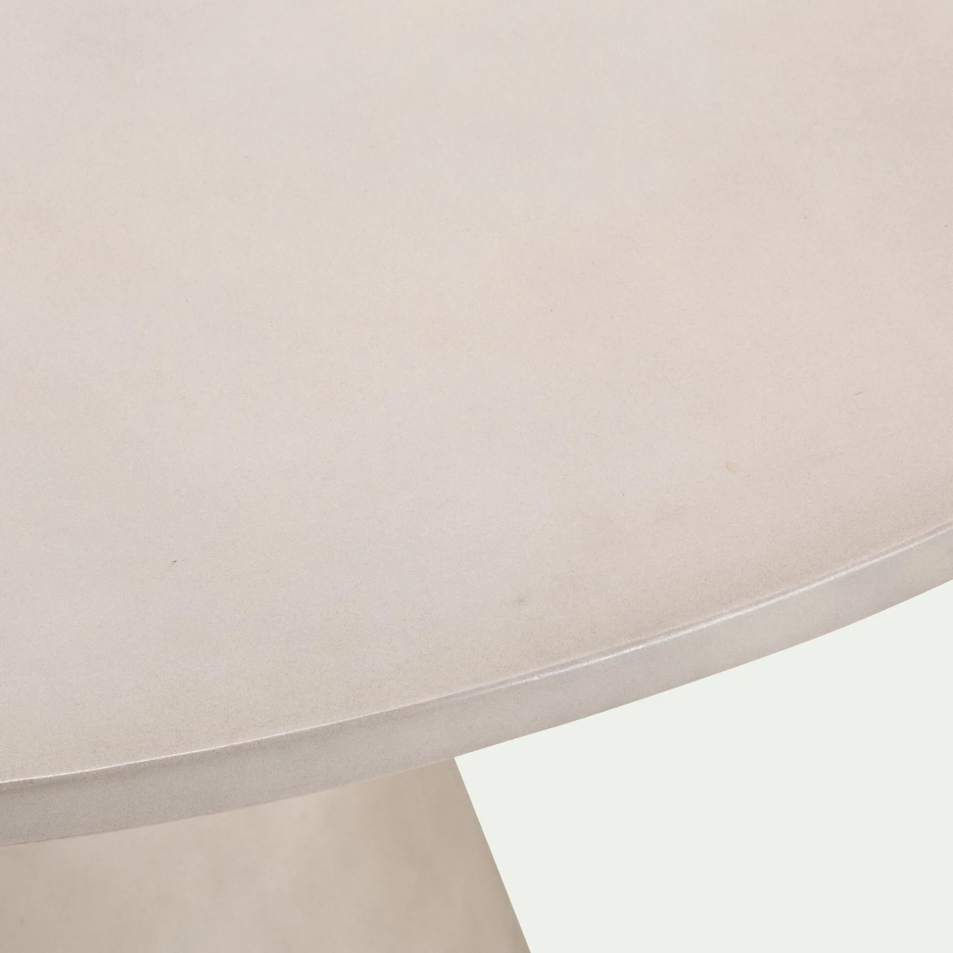 Table De Jardin*alinea Table de repas jardin ronde en béton ciré - (6 places) Blanc