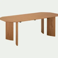 Table De Salle À Manger*alinea Table de repas ovale fixe en chêne massif - (8 places) Bois clair