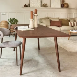 Table Extensible|Table De Salle À Manger*alinea Table de repas rectangulaire extensible en bois - (8 à 10 places) Bois foncé