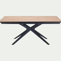 Table Extensible|Table De Salle À Manger*alinea Table de repas rectangulaire extensible en céramique - (10 à 12 places) Bois clair