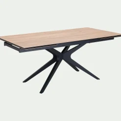 Table Extensible|Table De Salle À Manger*alinea Table de repas rectangulaire extensible en céramique - (10 à 12 places) Bois clair