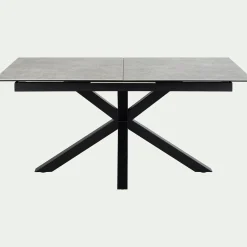 Table Extensible|Table De Salle À Manger*alinea Table de repas rectangulaire extensible en céramique - (6 à 8 places) Gris