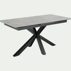 Table Extensible|Table De Salle À Manger*alinea Table de repas rectangulaire extensible en céramique - (6 à 8 places) Gris