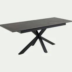 Table Extensible|Table De Salle À Manger*alinea Table de repas rectangulaire extensible en céramique - (6 à 8 places) Noir
