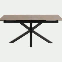 Table Extensible|Table De Salle À Manger*alinea Table de repas rectangulaire extensible en céramique - bronze (6 à 8 places) Marron