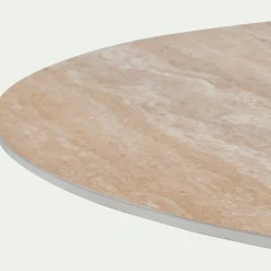 Table De Salle À Manger*alinea Table de repas ronde en bois et céramique - (4 à 6 places) Bois clair