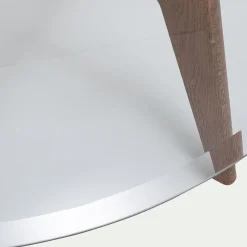 Table De Salle À Manger*alinea Table de repas ronde en verre trempé et chêne - (6 places) Bois clair