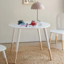 Table Et Chaise Enfant*alinea Table enfant en bois D60x47,7cm - Blanc