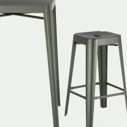 Table Haute De Jardin|Table De Jardin*alinea Table haute de jardin en acier - cèdre (2 places) Vert