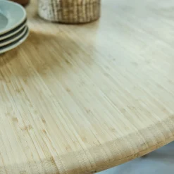 Table De Salle À Manger*alinea Table ronde en bambou massif - (6 places) Bois clair