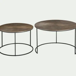 Table Basse*alinea Tables basses gigognes en métal - Doré