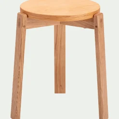 Table De Chevet|Tabouret*alinea Tabouret bas en bois de frêne H45cm - naturel Bois clair