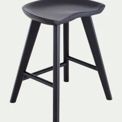 Tabouret*alinea Tabouret bas en chêne massif H49cm - Noir