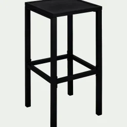 Tabouret Haut De Bar*alinea Tabouret de bar en acier - H74cm Noir
