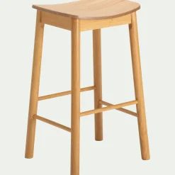 Tabouret Haut De Bar*alinea Tabouret de bar en chêne et hévéa H77cm - Bois clair