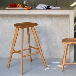 Tabouret Haut De Bar*alinea Tabouret de bar en chêne massif H75cm - naturel Bois clair