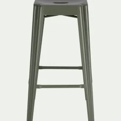 Chaise De Jardin|Tabouret Haut De Bar*alinea Tabouret de bar en métal H69cm - cèdre Vert