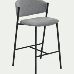 Tabouret Haut De Bar*alinea Tabouret haut de repas en tissu H66cm - Gris