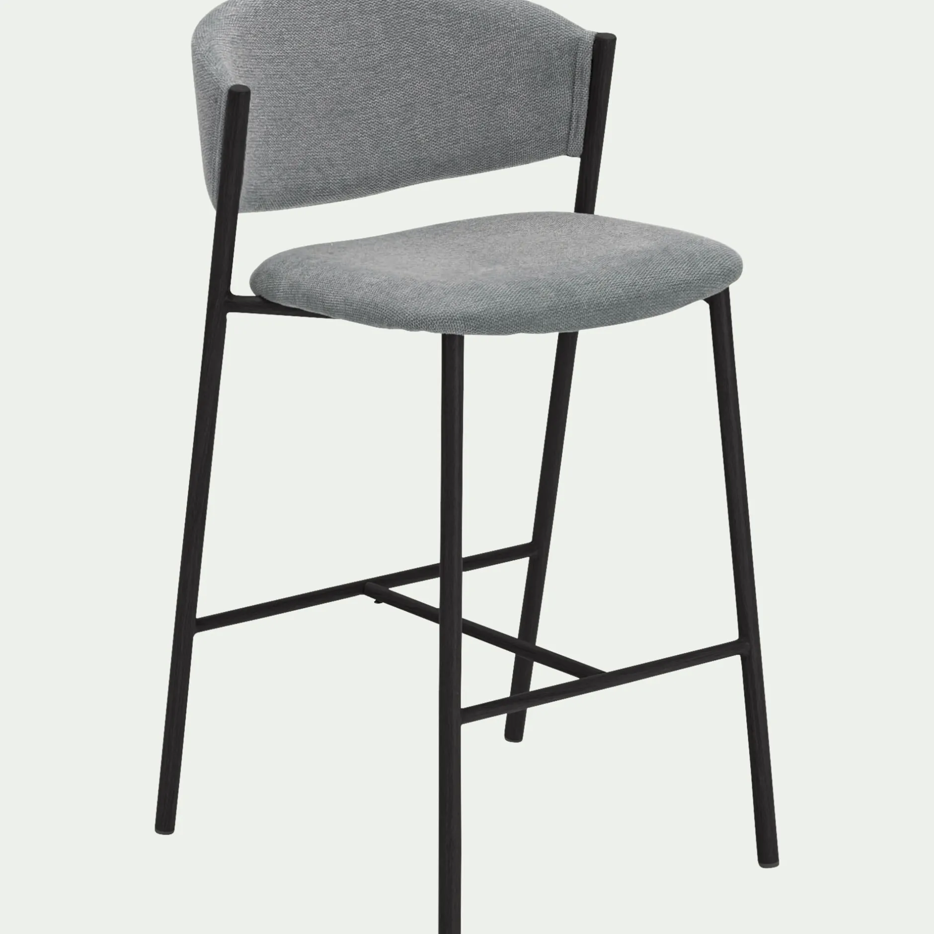 Tabouret Haut De Bar*alinea Tabouret haut de repas en tissu H66cm - Gris