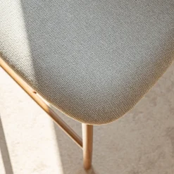 Tabouret Haut De Bar*alinea Tabouret haut de repas en tissu H66cm - Beige