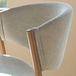 Tabouret Haut De Bar*alinea Tabouret haut de repas en tissu H66cm - Beige