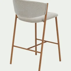 Tabouret Haut De Bar*alinea Tabouret haut de repas en tissu H66cm - Beige