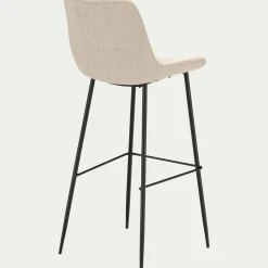 Tabouret Haut De Bar*alinea Tabouret haut de repas en tissu H75cm - Gris