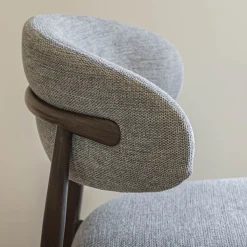 Tabouret Haut De Bar*alinea Tabouret haut de repas en tissu H66cm - Gris