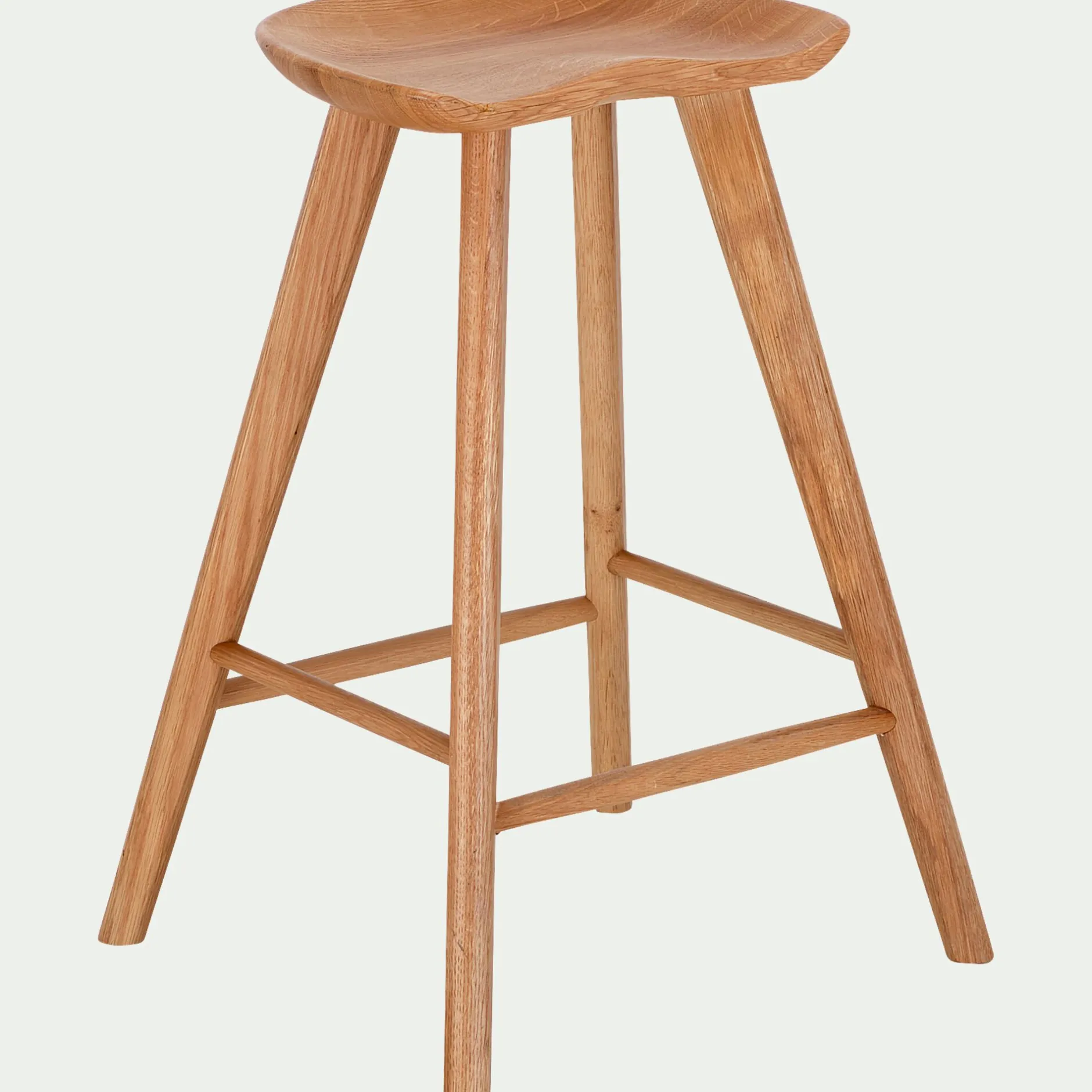 Tabouret Haut De Bar*alinea Tabouret haut en chêne massif H66cm - Bois clair