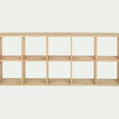 Rangement À Composer|Bibliothèque Et Étagère*alinea Étagère 10 cases en chêne Bois clair