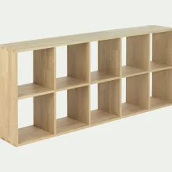 Rangement À Composer|Bibliothèque Et Étagère*alinea Étagère 10 cases en chêne Bois clair