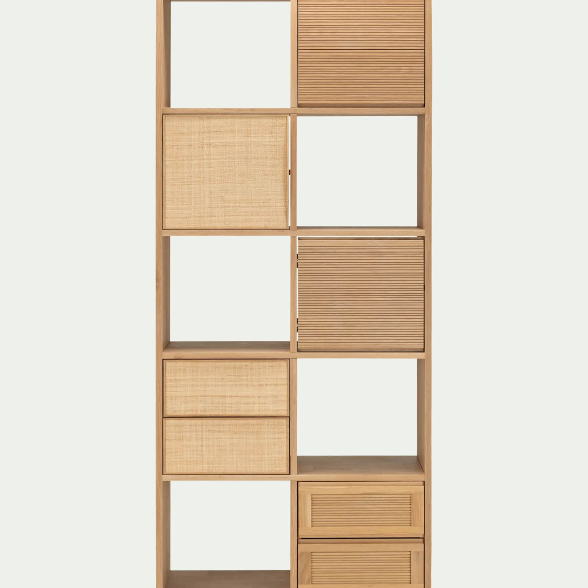 Rangement À Composer|Bibliothèque Et Étagère*alinea Étagère 10 cases en chêne Bois clair