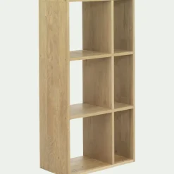 Rangement À Composer|Bibliothèque Et Étagère*alinea Étagère 6 cases en chêne - Bois clair