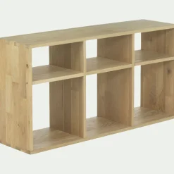 Rangement À Composer|Bibliothèque Et Étagère*alinea Étagère 6 cases en chêne - Bois clair
