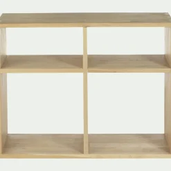 Rangement À Composer|Bibliothèque Et Étagère*alinea Étagère 4 cases en chêne - Bois clair