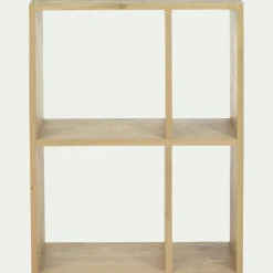 Rangement À Composer|Bibliothèque Et Étagère*alinea Étagère 4 cases en chêne - Bois clair