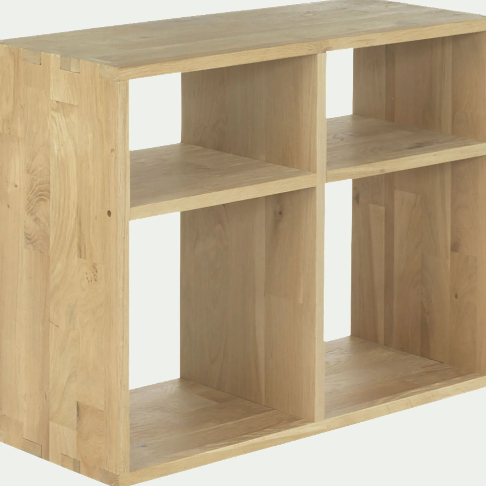 Rangement À Composer|Bibliothèque Et Étagère*alinea Étagère 4 cases en chêne - Bois clair