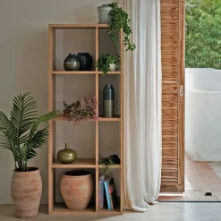 Rangement À Composer|Bibliothèque Et Étagère*alinea Étagère 8 cases en chêne lamellé - Bois clair