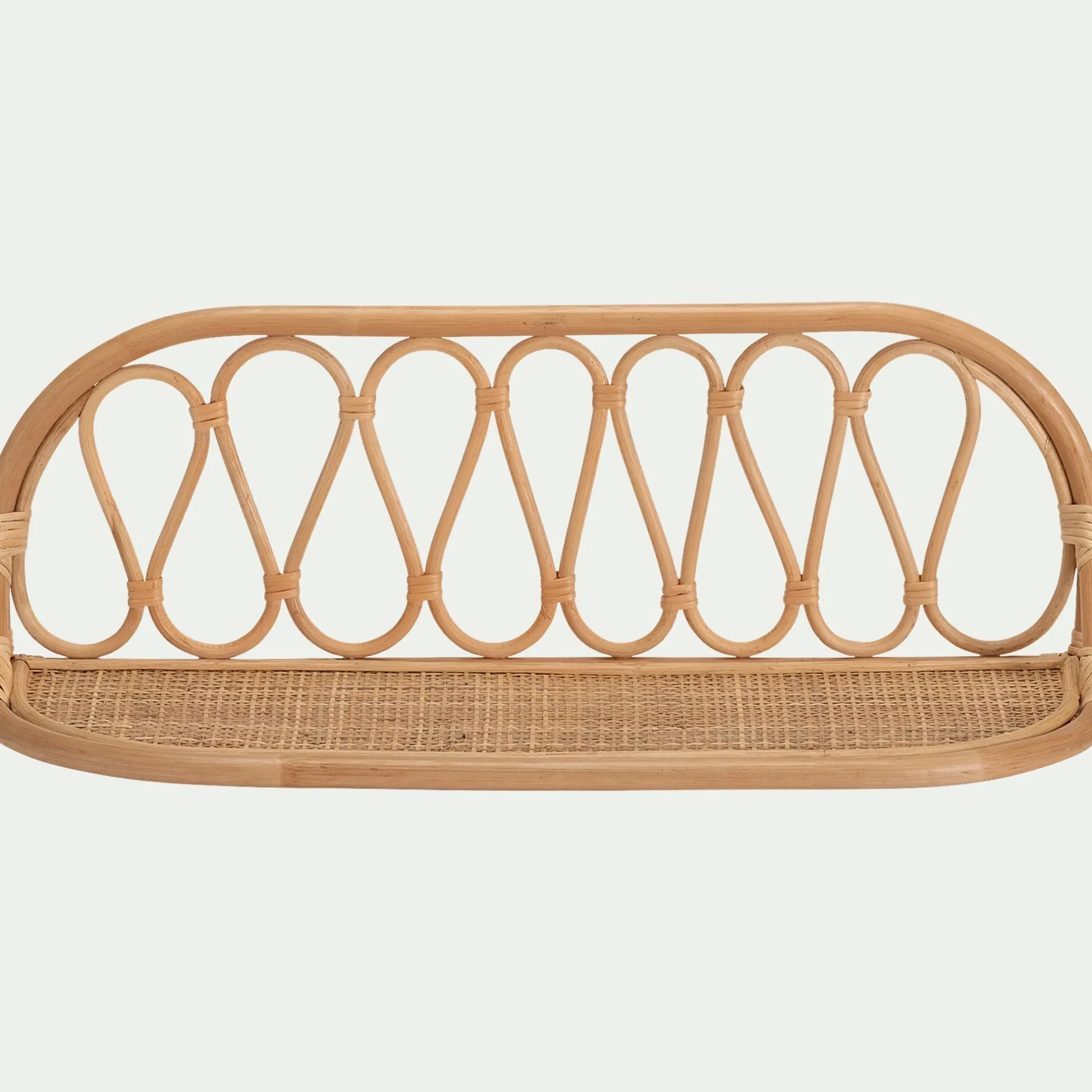 Matelas Enfant|Déco Murale*alinea Étagère murale décorative en rotin - L61xH21cm Naturel