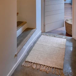 Tapis En Laine|Tapis En Jute*alinea Tapis à franges en laine - 60x100cm Naturel