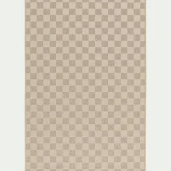 Tapis De Salon*alinea Tapis à motif damier 120x170cm - Beige