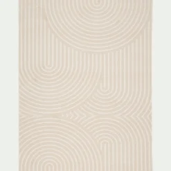 Tapis Exterieur|Tapis D'Extérieur*alinea Tapis à motifs circulaires 120x170cm - écru Blanc