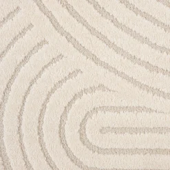 Tapis De Salon*alinea Tapis à motifs circulaires 160x230cm - écru Blanc