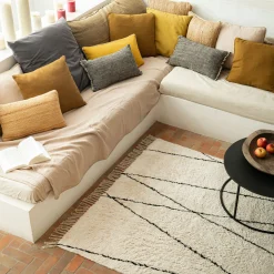 Tapis De Salon|Tapis Berbère*alinea Tapis à motifs géométriques en coton - et noir 160x230cm Blanc