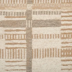 Tapis De Salon*alinea Tapis à motifs linéaires en tissu recyclé 160x230cm - Beige