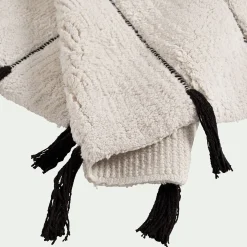 Tapis De Bain*alinea Tapis de bain à pompons en coton 50x80cm - ventoux Blanc