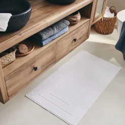 Tapis De Bain*alinea Tapis de bain en coton - 60x110cm Blanc