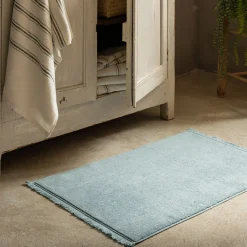 Tapis De Bain*alinea Tapis de bain en coton - calaluna 50x80 cm Bleu