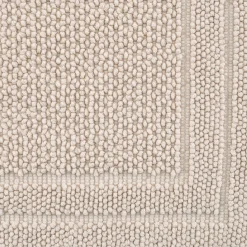 Tapis De Bain*alinea Tapis de bain en coton finition crochet et frangées 50x80cm - écru Blanc