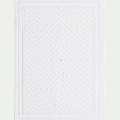 Tapis De Bain*alinea Tapis de bain en coton jacquard - l50xL70cm ventoux Blanc